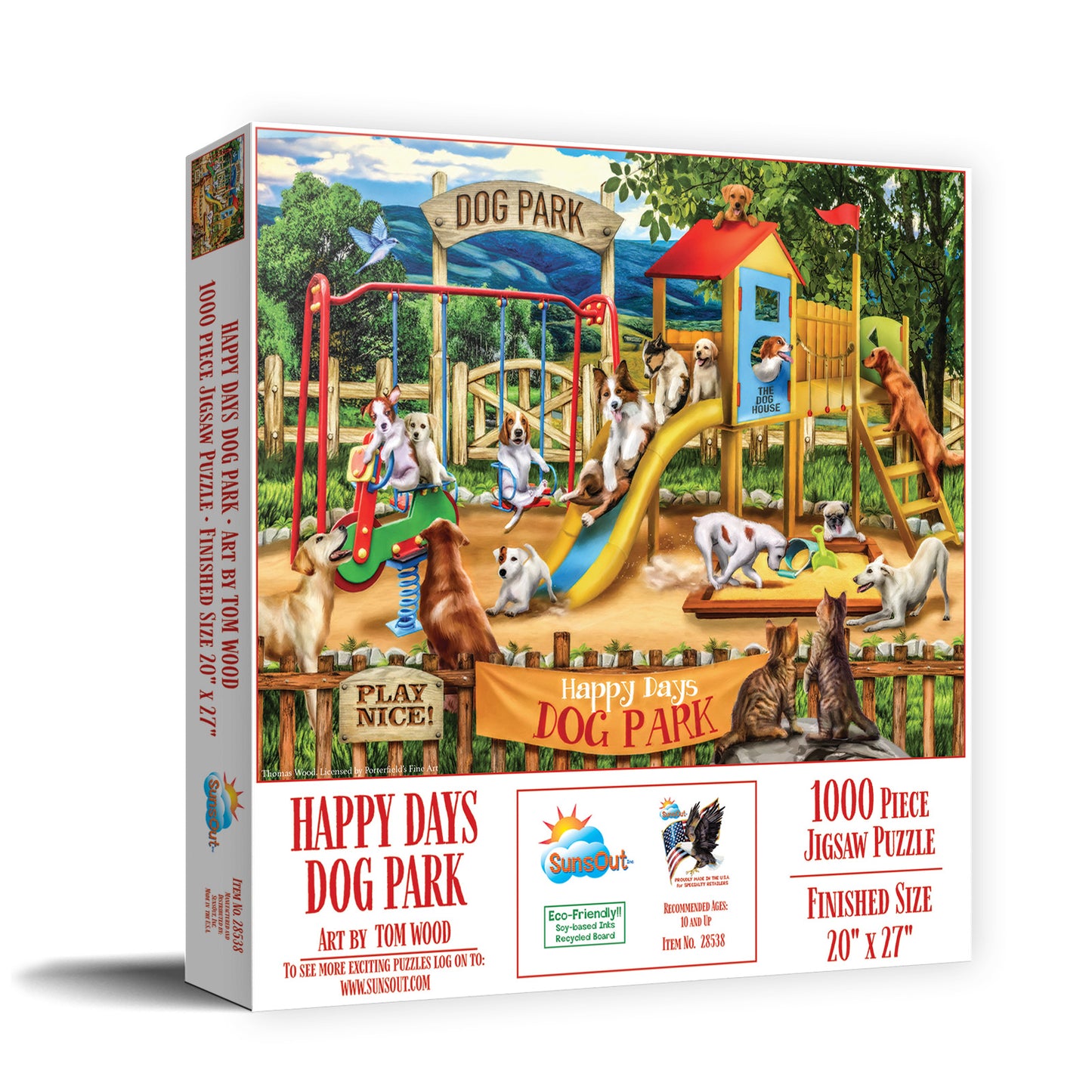 Happy Days Dog Park 1000 pc  Jigsaw Puzzle 28538