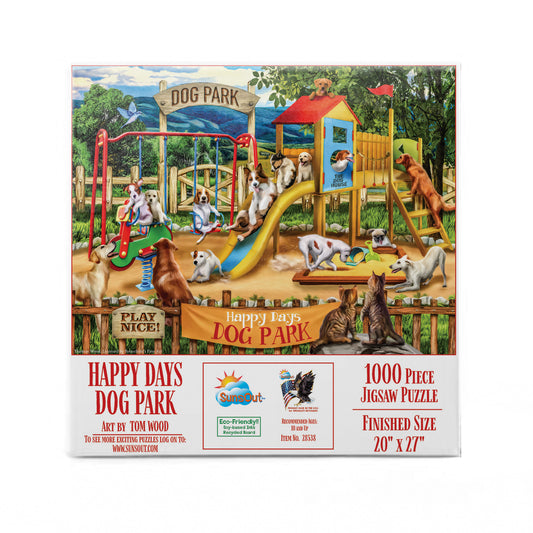 Happy Days Dog Park 1000 pc  Jigsaw Puzzle 28538