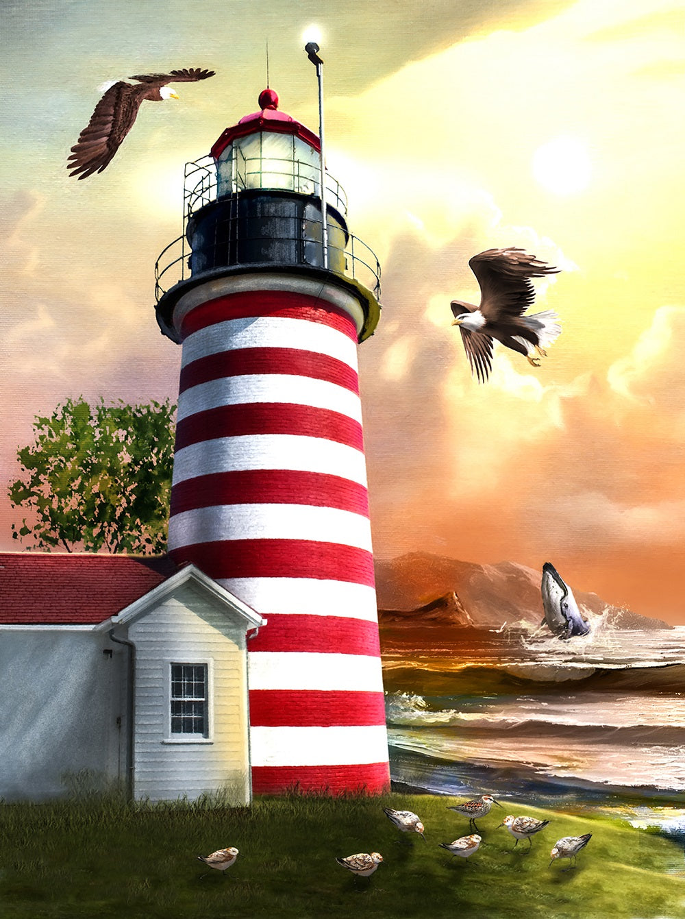 West Quoddy Lighthouse 1000 pc  Jigsaw Puzzle 28542