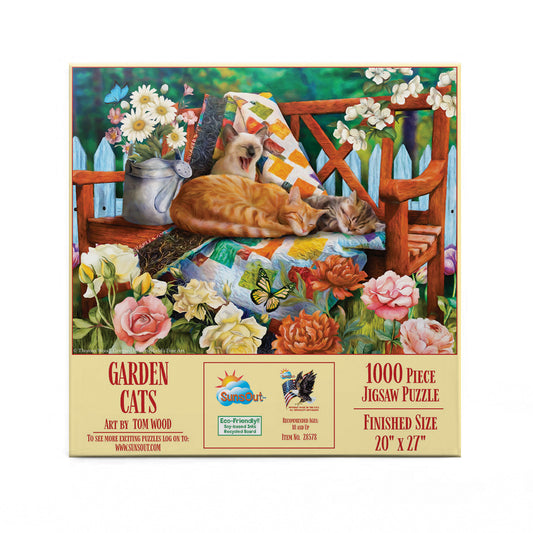 Garden Cats 1000 pc  Jigsaw Puzzle 28578
