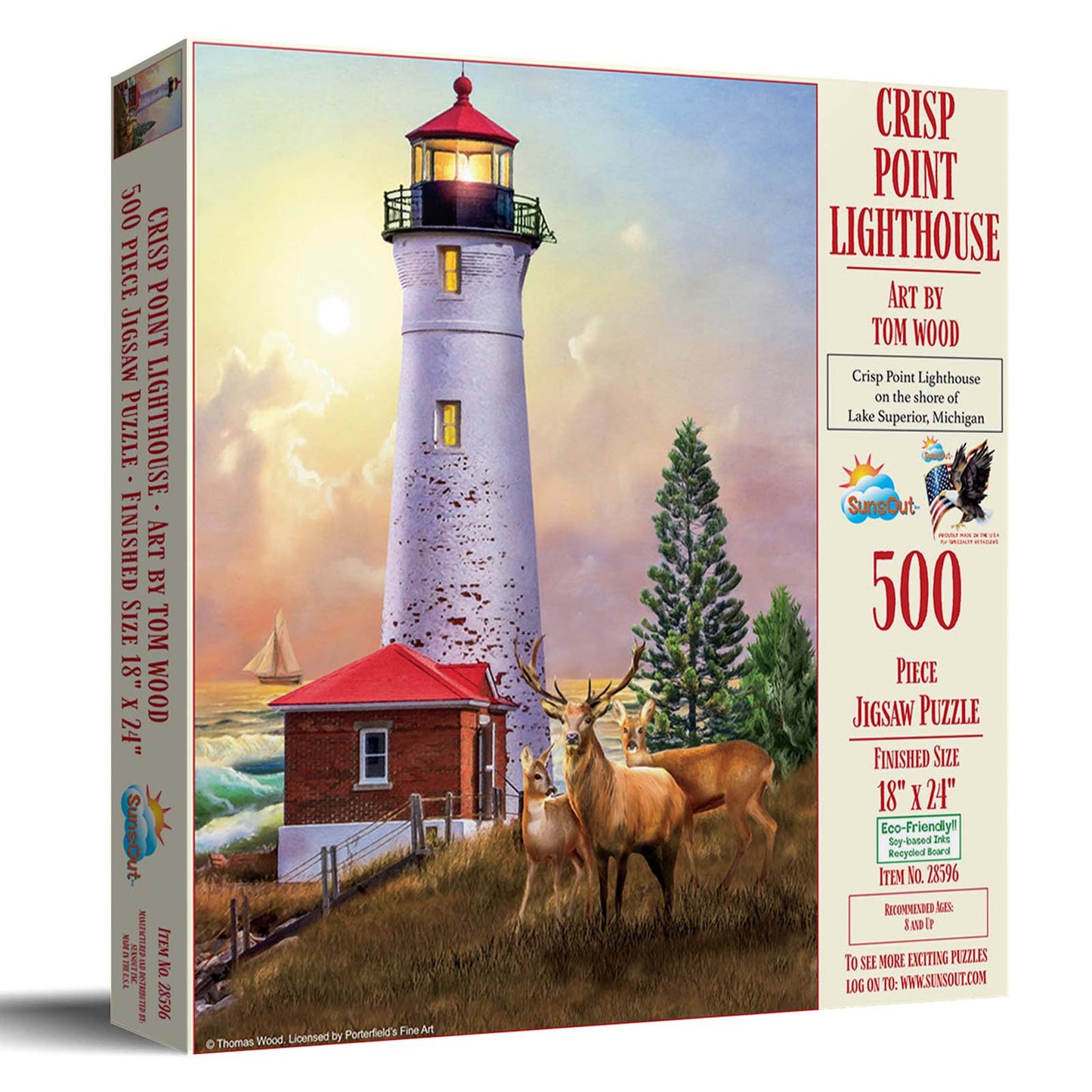 Crisp Point Lighthouse 500 pc  Jigsaw Puzzle 28596