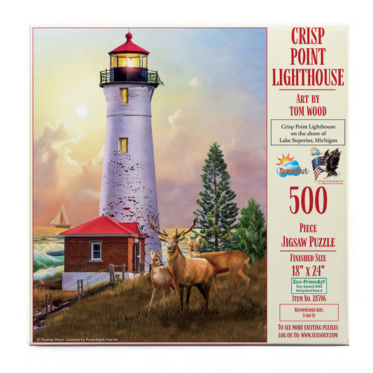 Crisp Point Lighthouse 500 pc  Jigsaw Puzzle 28596