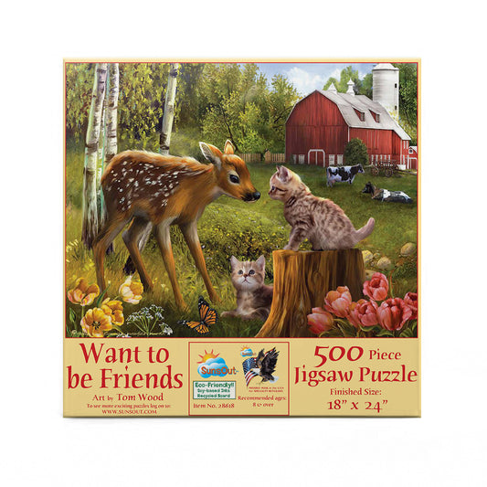 Want to be Friends 500 pc  Jigsaw Puzzle 28618