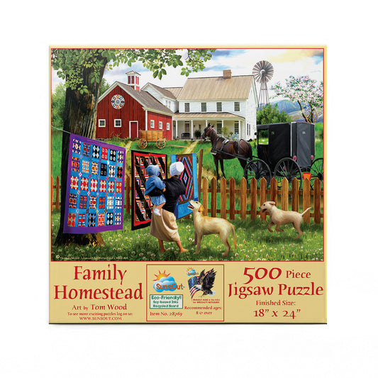 Family Homestead 500 pc  Jigsaw Puzzle 28769