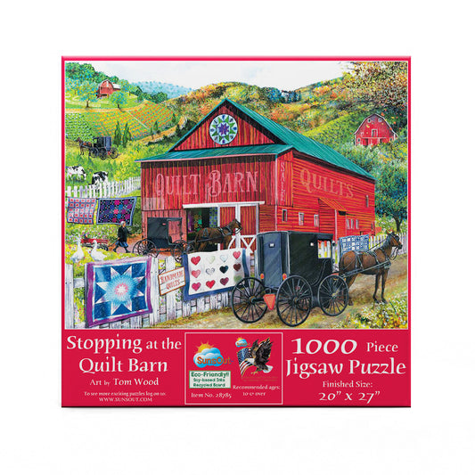 Stopping at the Quilt Barn 1000 pc  Jigsaw Puzzle 28785