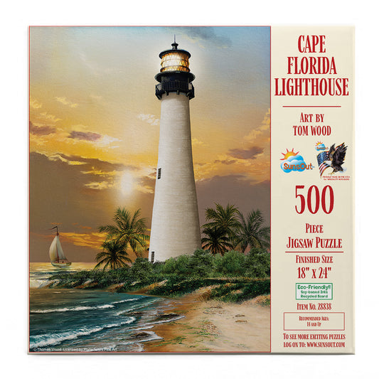 Cape Florida Lighthouse 500 pc  Jigsaw Puzzle 28838
