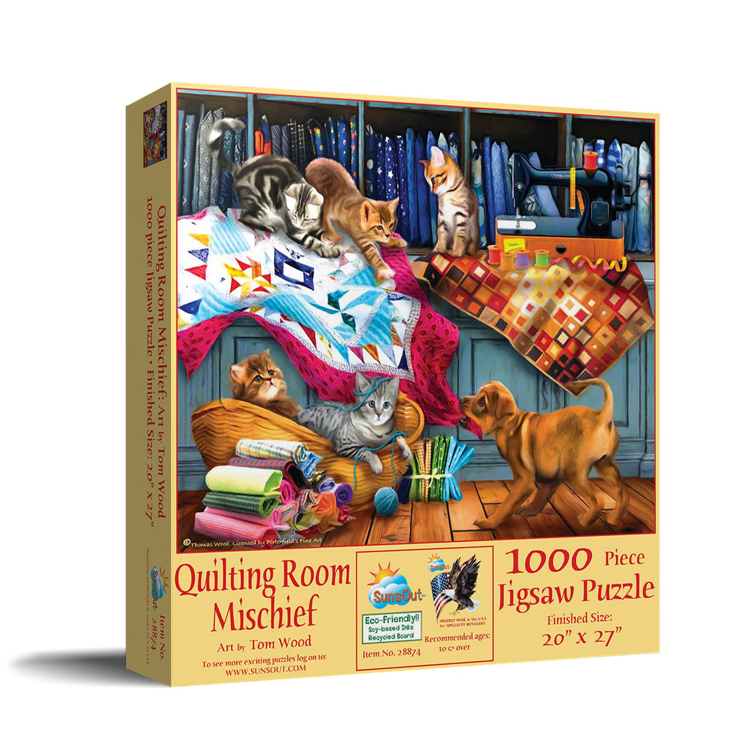 Quilting Room Mischief 1000 pc  Jigsaw Puzzle 28874