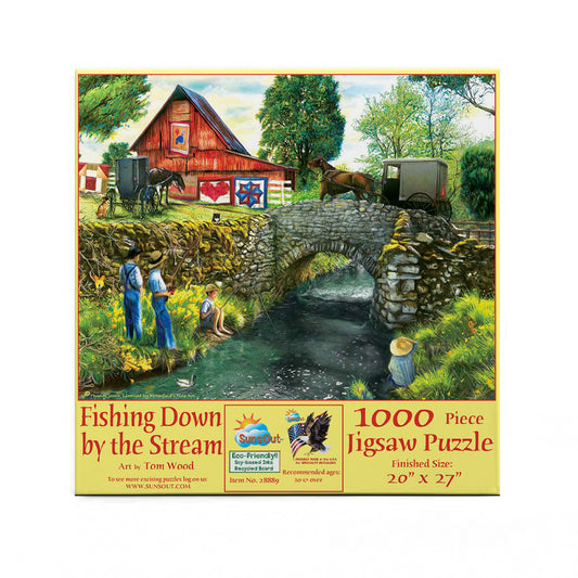 Fishing Down by the Stream 1000 pc  Jigsaw Puzzle 28889
