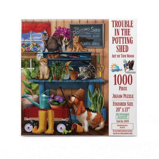 Trouble in the Potting Shed 1000 pc  Jigsaw Puzzle 28939