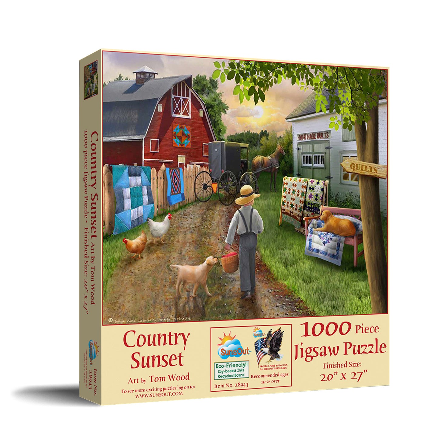 Country Sunset 1000 pc  Jigsaw Puzzle 28943