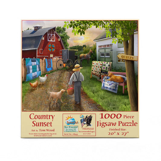 Country Sunset 1000 pc  Jigsaw Puzzle 28943