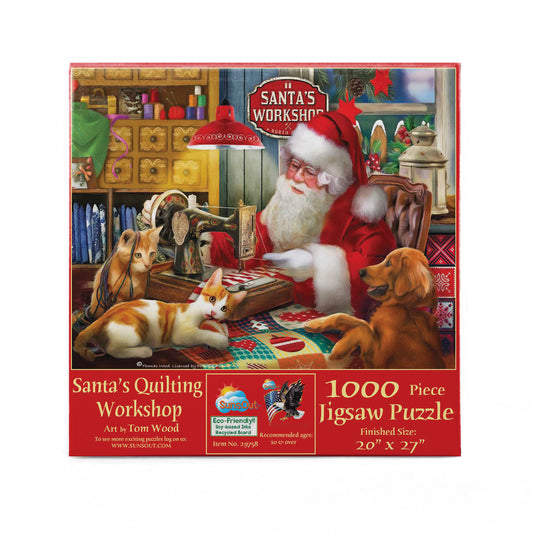 Santa's Quilting Workshop 1000 pc  Jigsaw Puzzle 29758