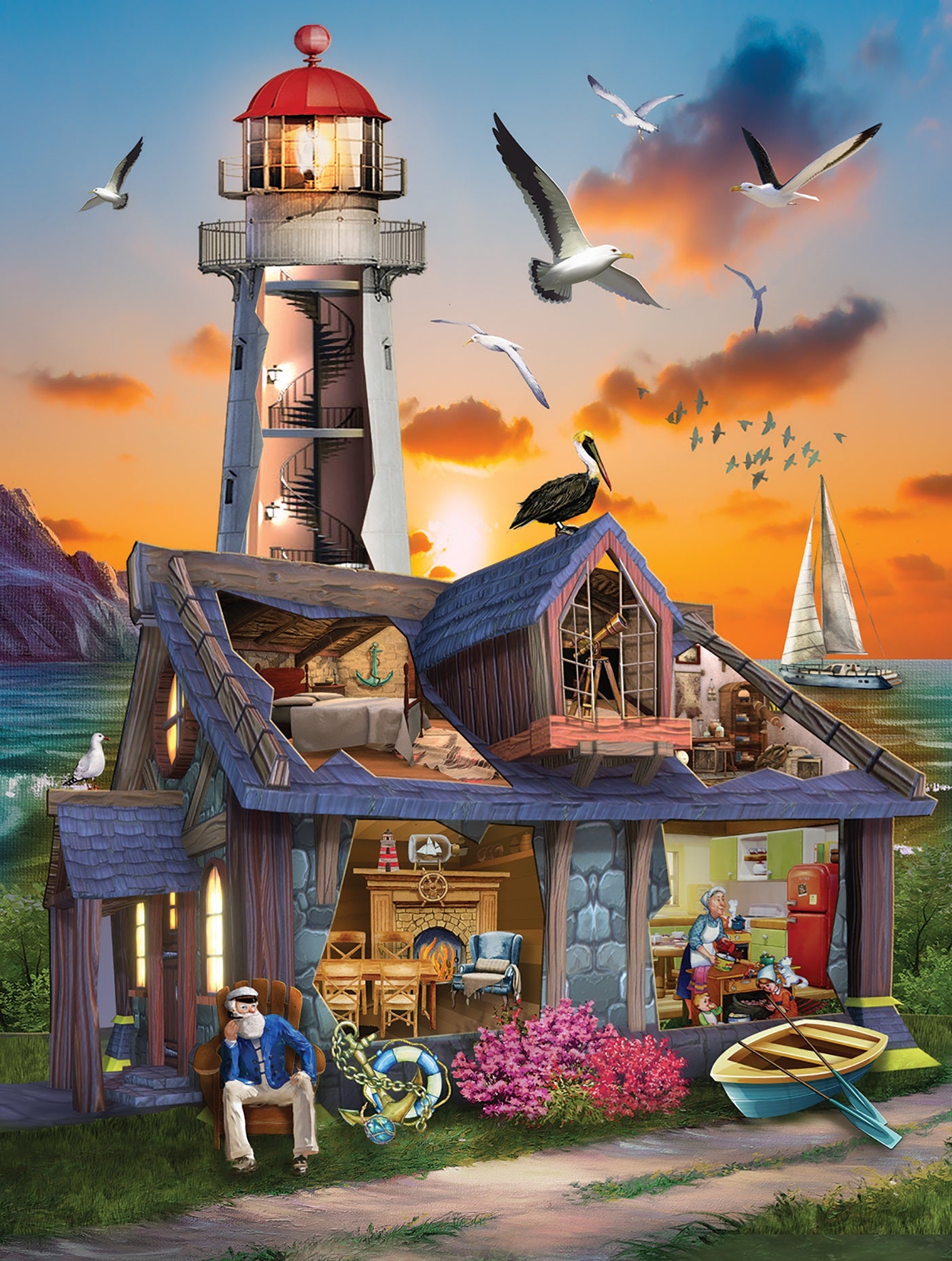 Lighthouse Keepers Home 300 pc  Jigsaw Puzzle 29835