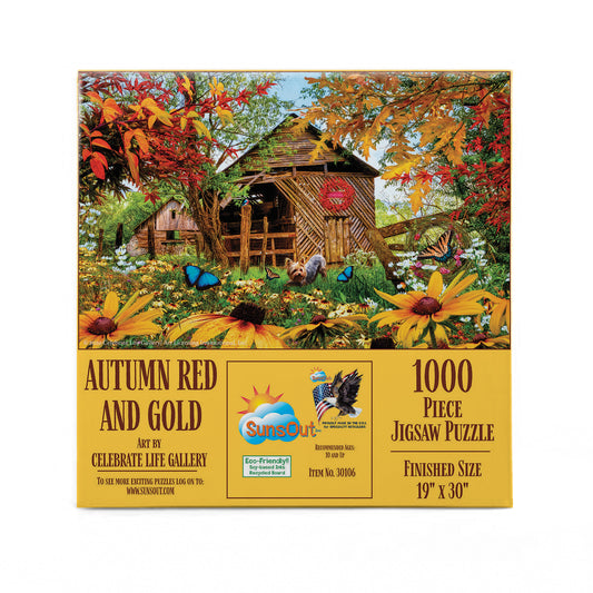 Autumn Red and Gold 1000 pc  Jigsaw Puzzle 30106