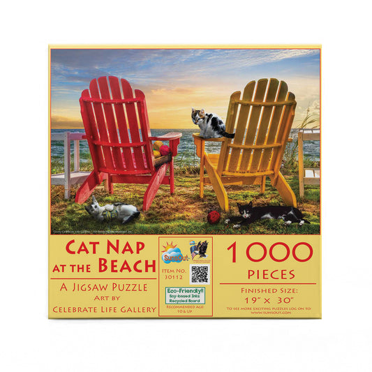 Cat Nap at the Beach 1000 pc  Jigsaw Puzzle 30112