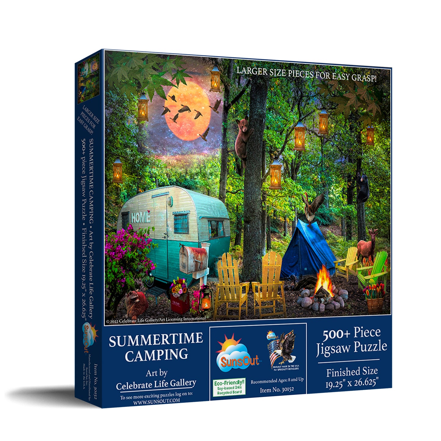 Summertime Camping 500 pc Large Pieces Jigsaw Puzzle 30152