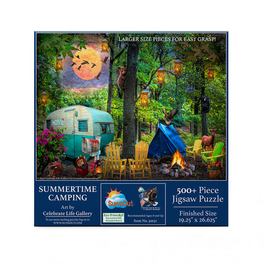 Summertime Camping 500 pc Large Pieces Jigsaw Puzzle 30152