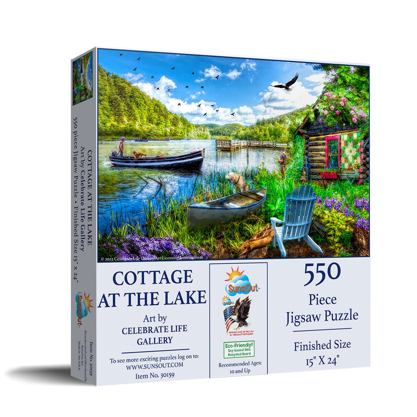 Cottage at the Lake 550 pc  Jigsaw Puzzle 30159