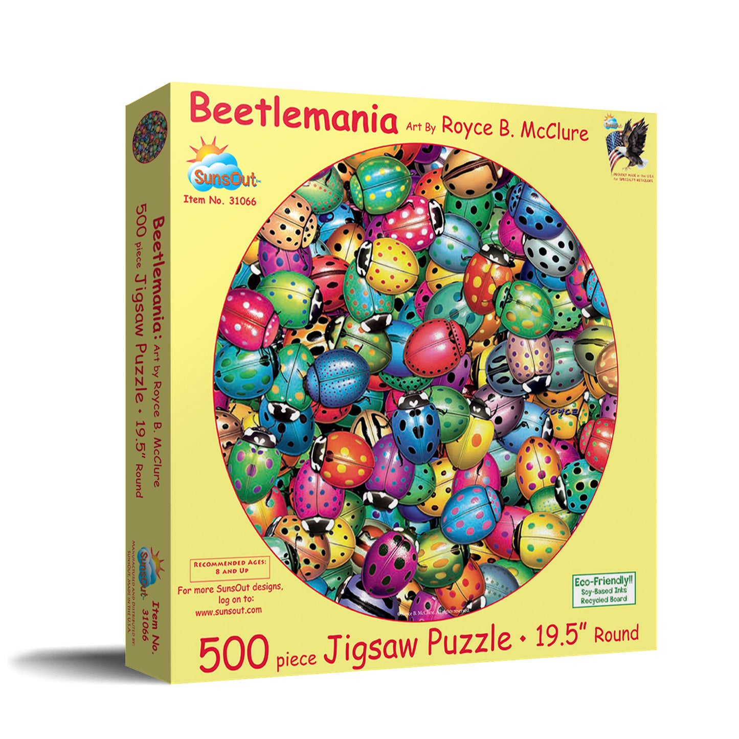 Beetles Round Mania 500 pc  Jigsaw Puzzle 31066
