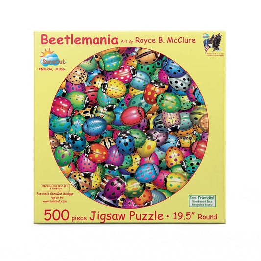 Beetles Round Mania 500 pc  Jigsaw Puzzle 31066
