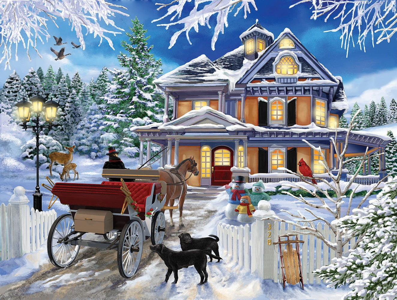 Winter Visit 300 pc  Jigsaw Puzzle 31433