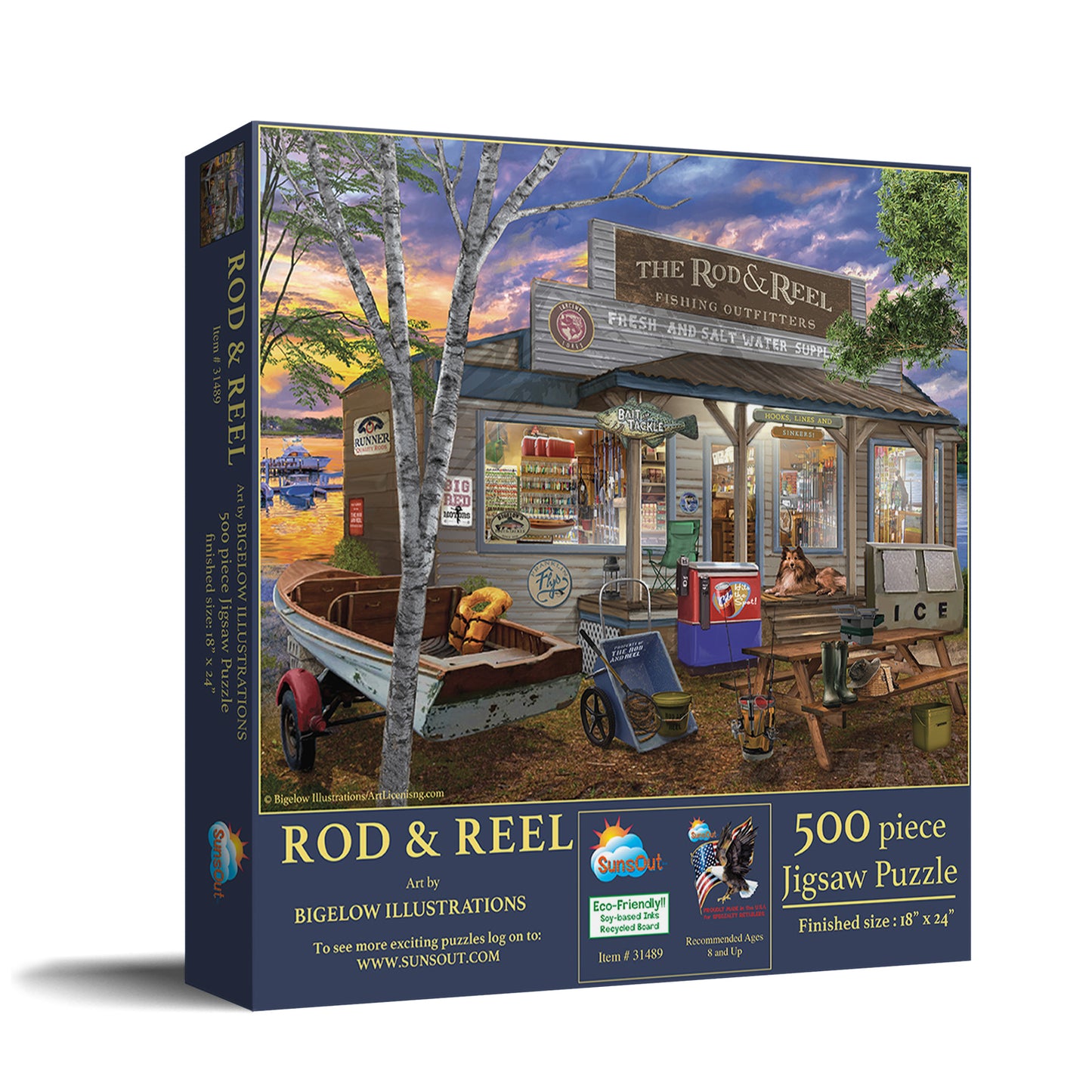 Rod and Reel 500 pc  Jigsaw Puzzle 31489