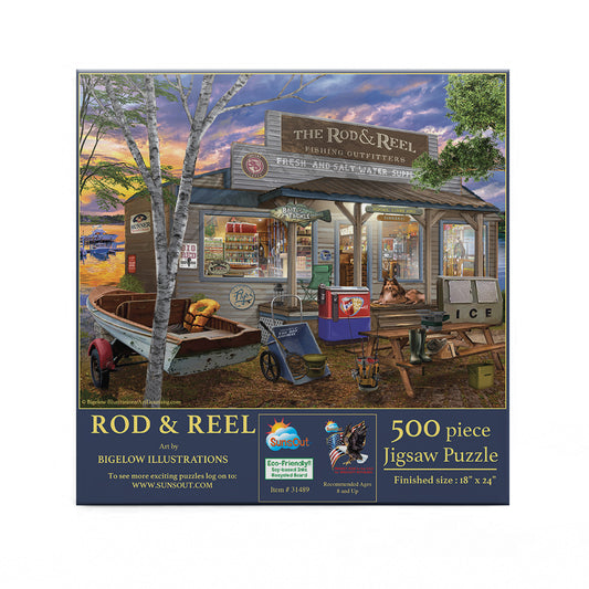 Rod and Reel 500 pc  Jigsaw Puzzle 31489