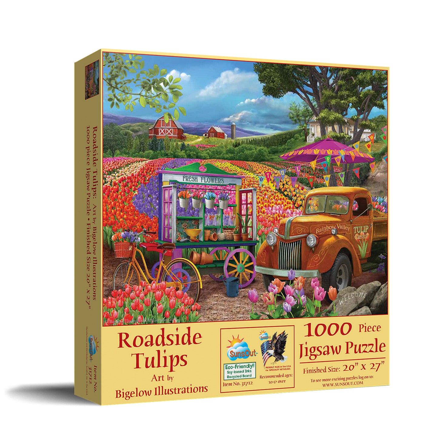Roadside Tulips 1000 pc  Jigsaw Puzzle 31712