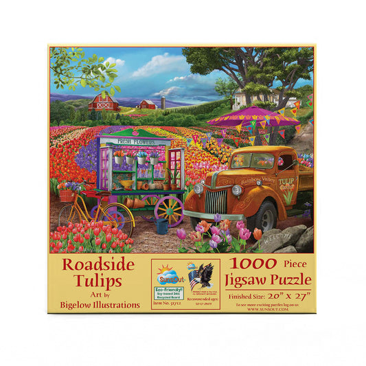 Roadside Tulips 1000 pc  Jigsaw Puzzle 31712