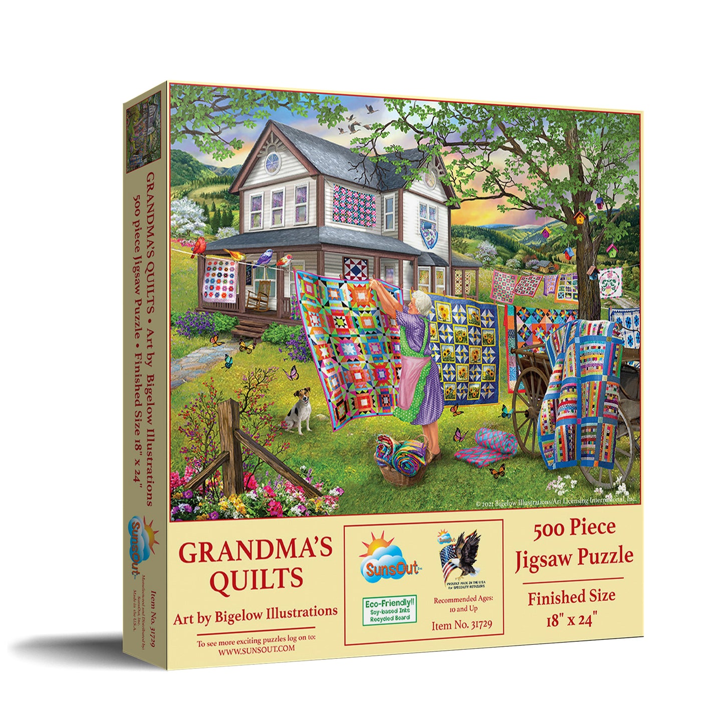 Grandma's Quilts 500 pc  Jigsaw Puzzle 31729