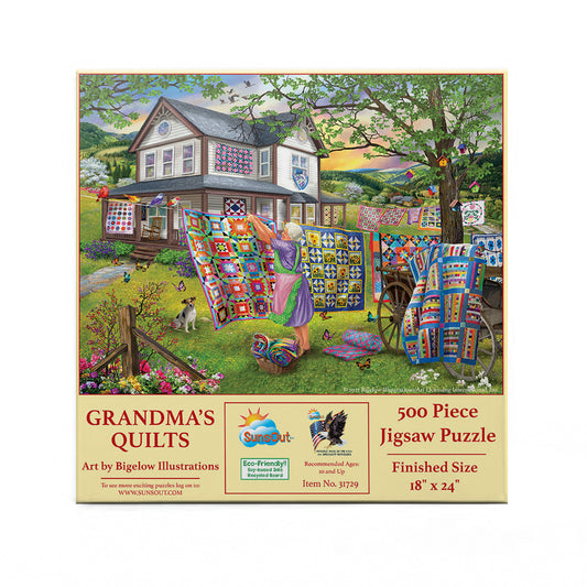 Grandma's Quilts 500 pc  Jigsaw Puzzle 31729