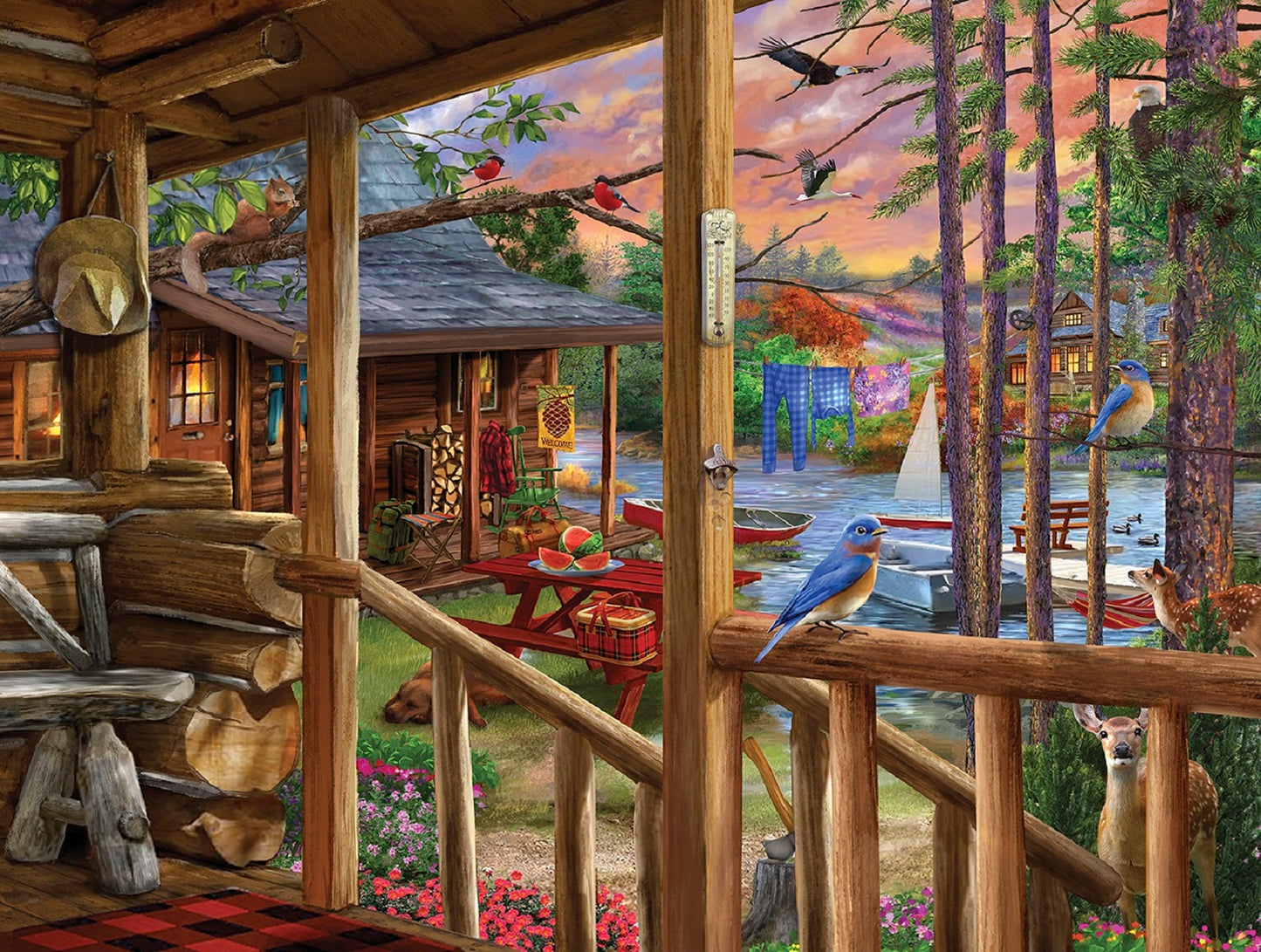 At The Cabins 1000 pc  Jigsaw Puzzle 31937