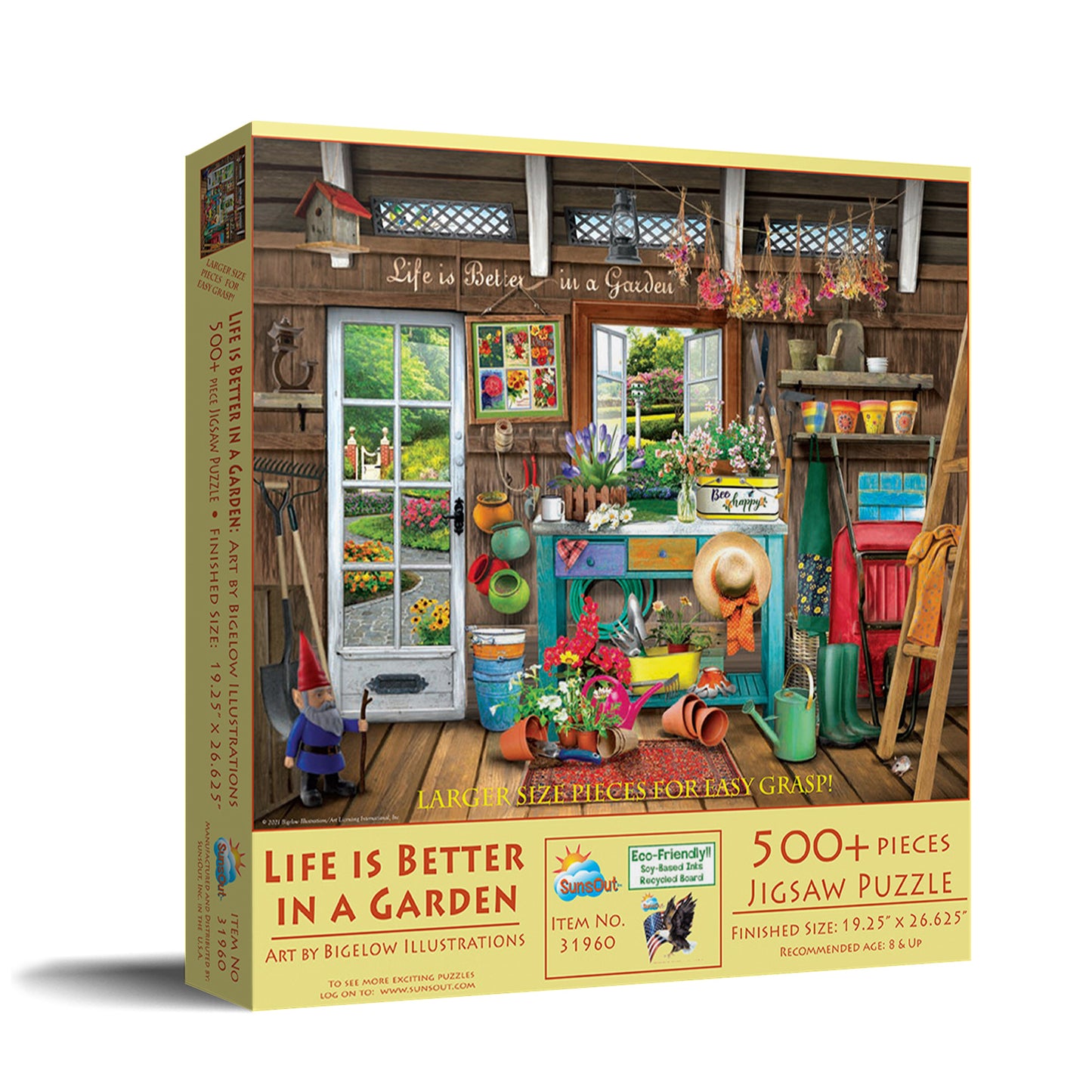 Life is Better in a Garden 500 pc Large Pieces Jigsaw Puzzle 31960