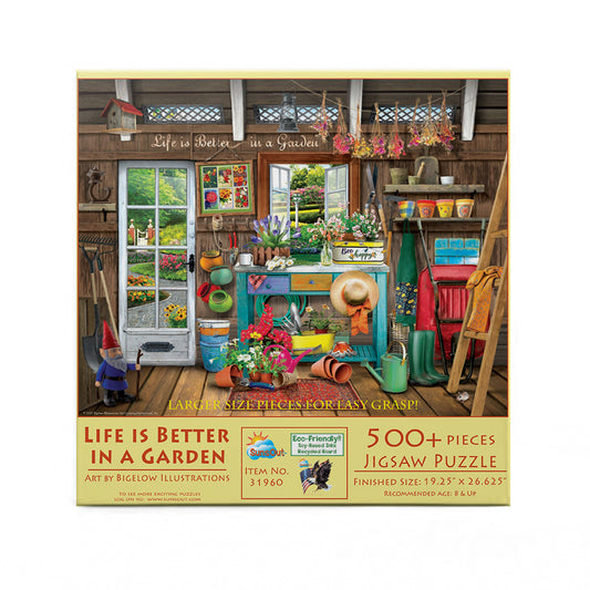 Life is Better in a Garden 500 pc Large Pieces Jigsaw Puzzle 31960