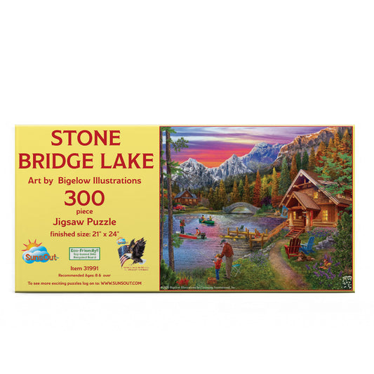 Stone Bridge Lake 300 pc  Jigsaw Puzzle 31991