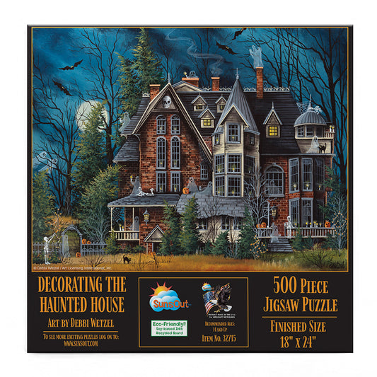 Decorating the Haunted House 500 pc  Jigsaw Puzzle 32715
