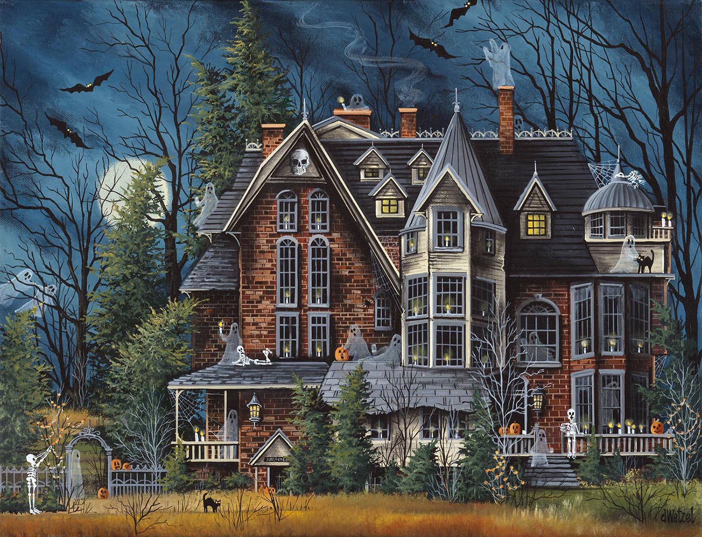 Decorating the Haunted House 500 pc  Jigsaw Puzzle 32715