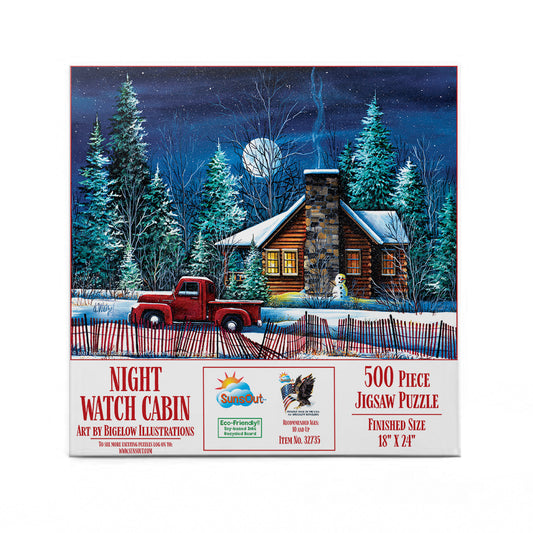 Night Watch Cabin 500 pc  Jigsaw Puzzle 32735