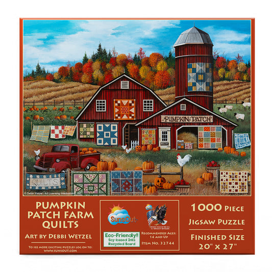 Pumpkin Patch Farm Quilts 1000 pc  Jigsaw Puzzle 32744