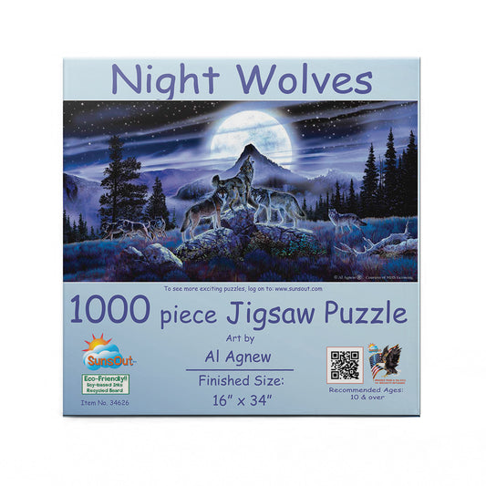 Night Wolves 1000 pc  Jigsaw Puzzle 34626