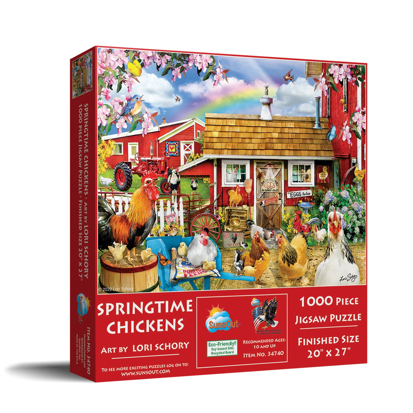 Springtime Chickens 1000 pc  Jigsaw Puzzle 34740