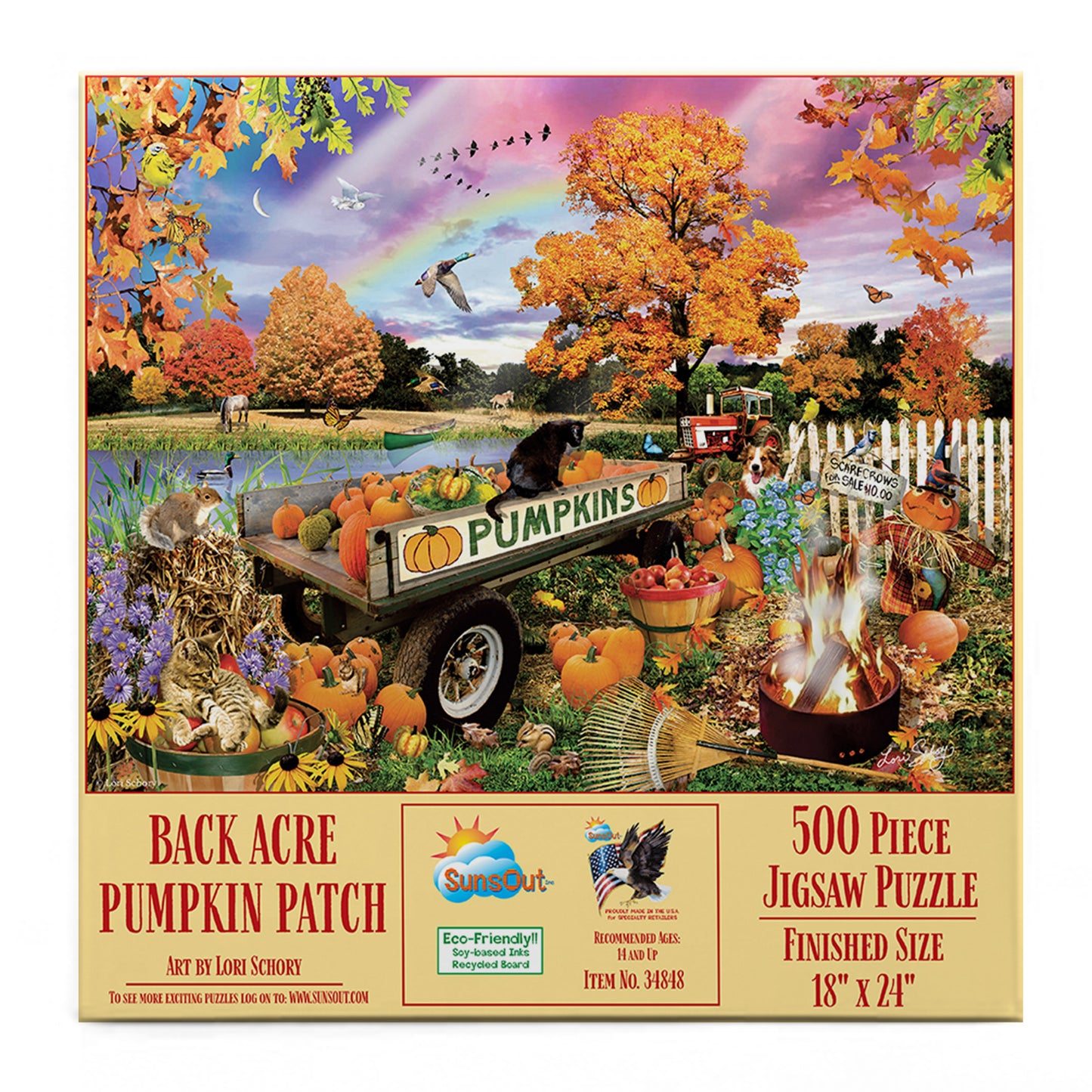 Back Acre Pumpkin Patch 500 pc  Jigsaw Puzzle 34848