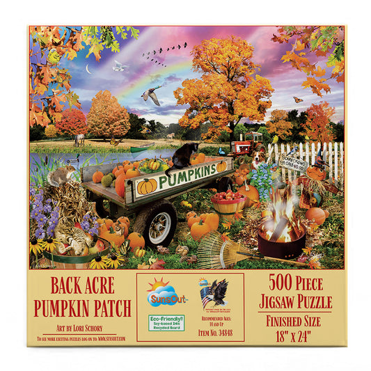 Back Acre Pumpkin Patch 500 pc  Jigsaw Puzzle 34848