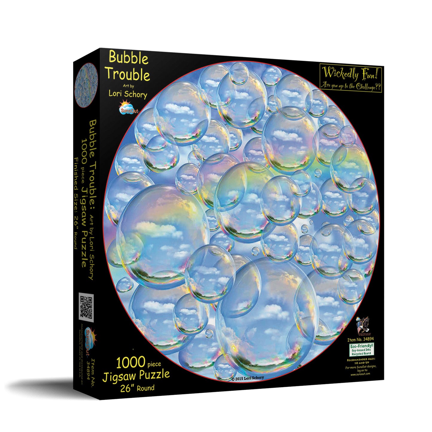 Bubble Trouble 1000 pc Round Jigsaw Puzzle 34894