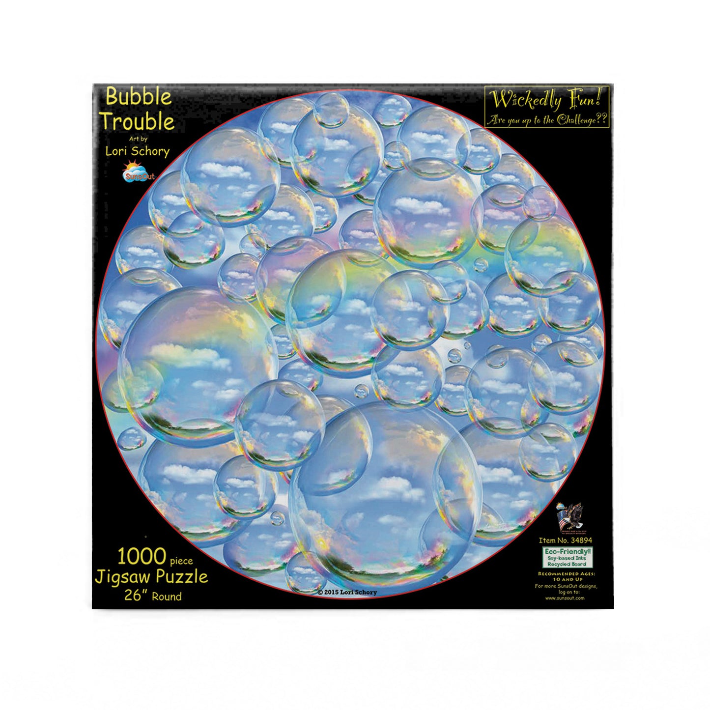 Bubble Trouble 1000 pc Round Jigsaw Puzzle 34894