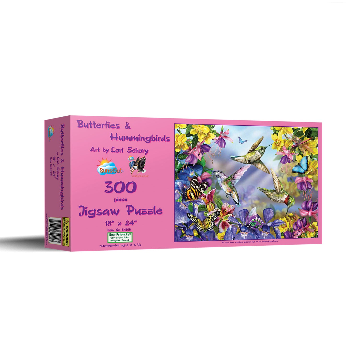 Butterflies    Hummingbirds 300 pc  Jigsaw Puzzle 34919
