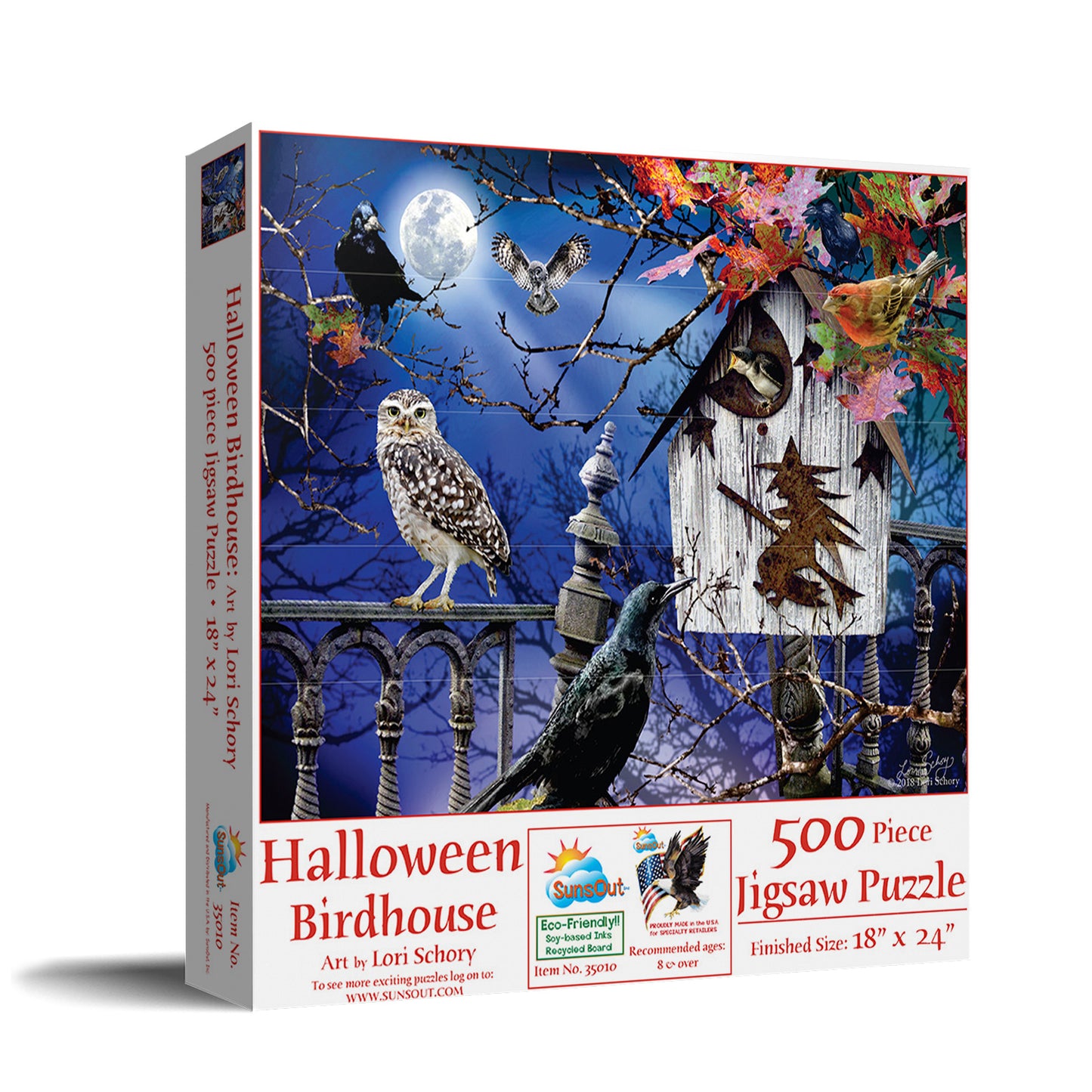 Halloween Birdhouse 500 pc  Jigsaw Puzzle 35010