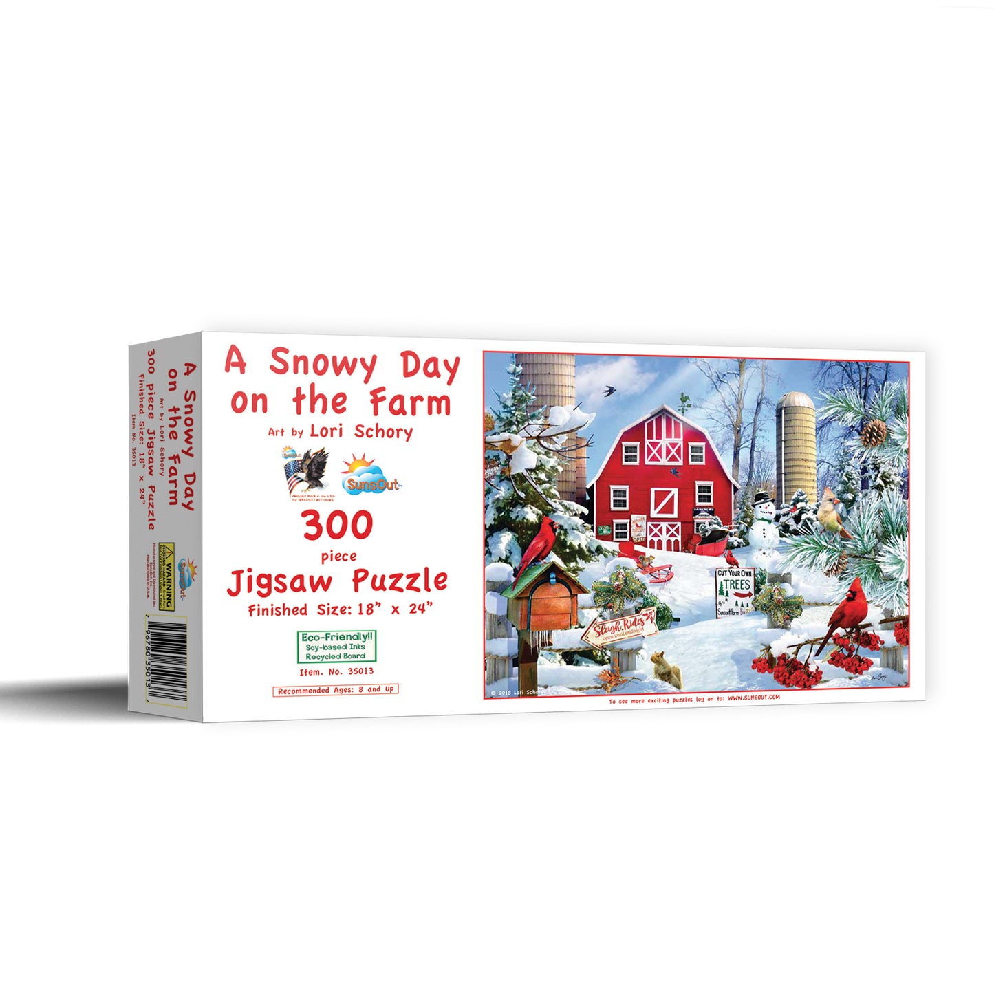 A Snowy Day on the Farm 300 pc  Jigsaw Puzzle 35013