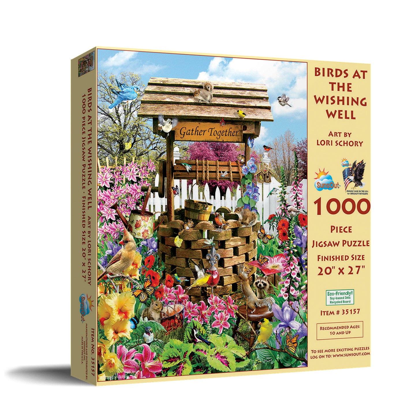 Birds at the Wishing Well 1000 pc  Jigsaw Puzzle 35157