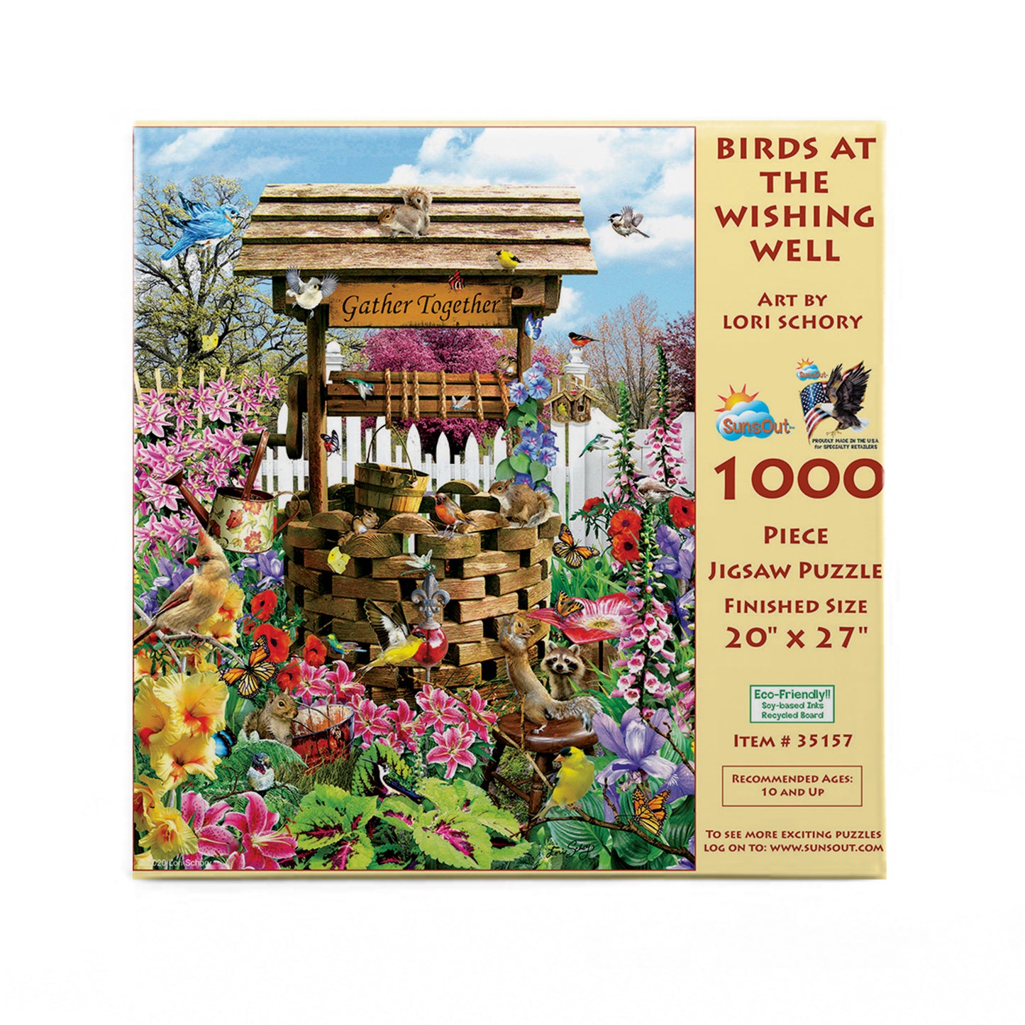 Birds at the Wishing Well 1000 pc  Jigsaw Puzzle 35157